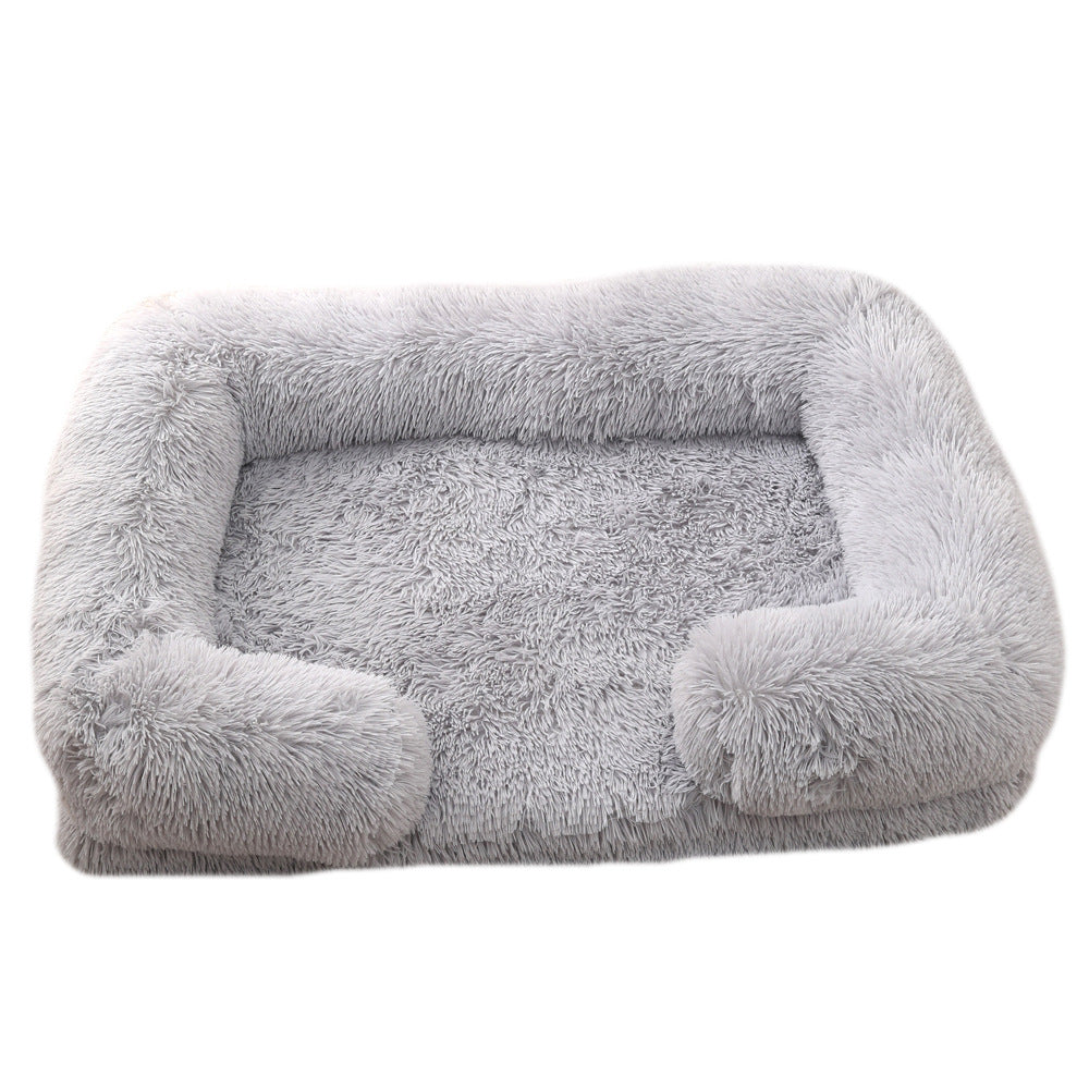 Ultra-Soft Plush Round Pet Bed for Winter Warmth