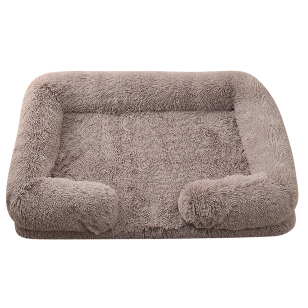 Ultra-Soft Plush Round Pet Bed for Winter Warmth